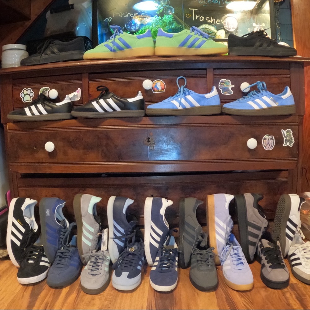 adidas Women's Sneakers - Black, White, Blue, Green